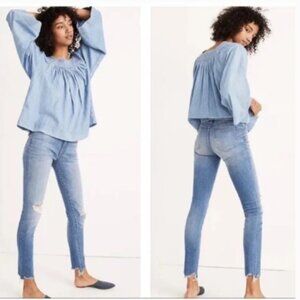 Madewell 9” High Rise Skinny Jeans Raw Hem Jeans